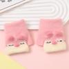 0-3 Toddlers' Cartoon Knit Gloves: Warm, Five-Finger, Anti-Scratch for Autumn/Winter