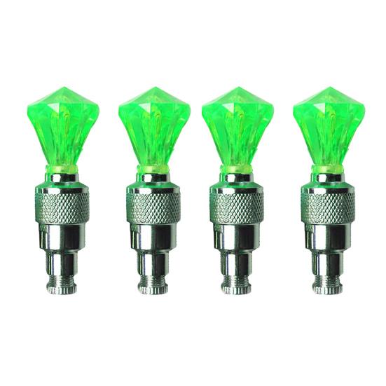 

4 шт. Велосипедний клапан шини Світловий Розумний датчик Світлодіодний Ліхтар на колесо велосипеда Нічна їзда Кольоровий Дорожній Гірський велосипед Декоративний ліхтар на клапан Велосипедні аксесуари 4pcs зелений