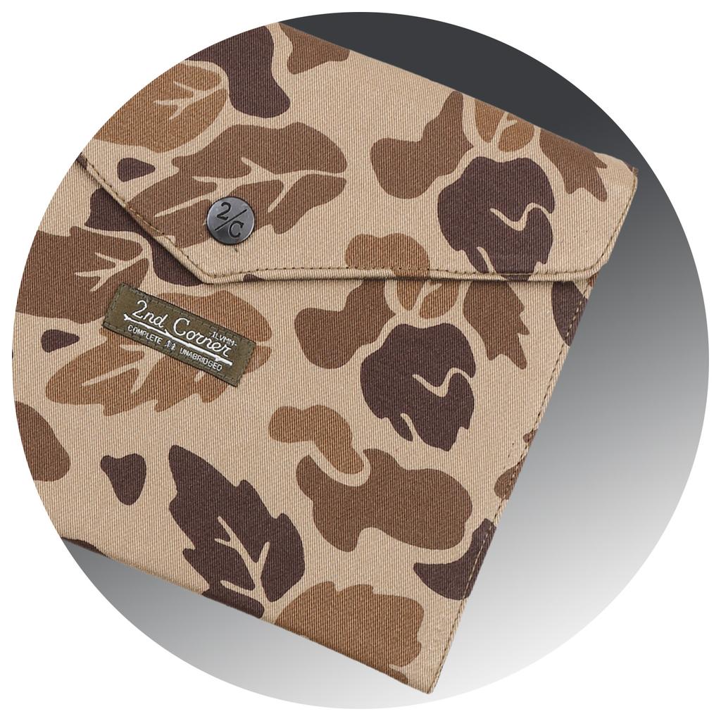 Second Corner 2C Camper Camo Graphic Diary Pouch + 2 Camping Notebooks Hose