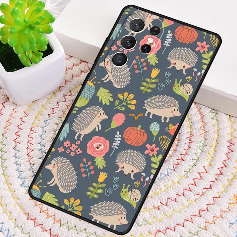 Hedgehog Cute Silicone Phone Case For Samsung Galaxy Note 10 Pro S26 S25 S24 S23 S22 S21 Plus S25Ultra Capa Cover