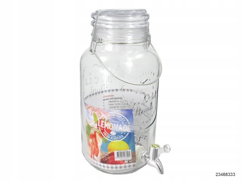 JAR WITH TAP GLASS JAR FOR LEMONADE WATER