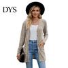 Women Knitwear Fall Long Cardigan Sweater, V Neck Button Front Knit Coat Coat, Sleeve Casual Sweater with Pockets Winter