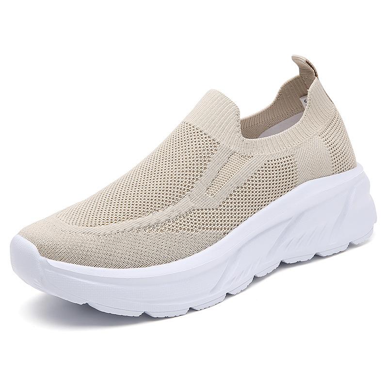 

Spring and Autumn New Flying Weaving Platform Women s Shoes Solid Color Fashion Versatile Casual Sports Women s Shoes 36