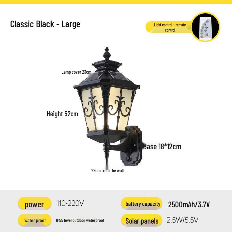 European Style Outdoor Solar Post Light: Waterproof Gate, Pillar, and Villa Wall Illumination
