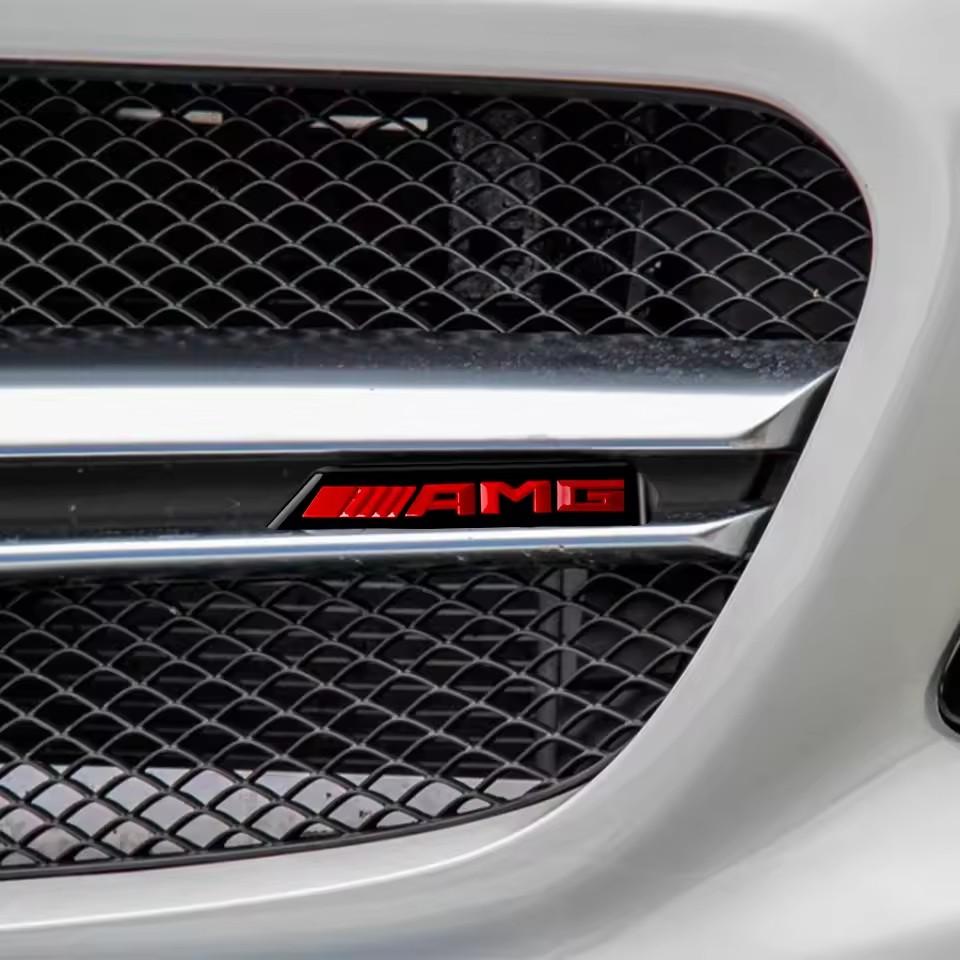 ABS Auto Front Grille Decoration Emblem Sticker Car Styling Accessories For Mercedes Benz AMG CLK CLA CLG GLE GLS W212 W213 W205