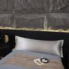 2pcs Summer Ice Silk Waterproof Long Pillowcase Couple Long Pillow Cover Inner Pillow Case The pillow core is only displayed