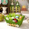 User Friendly Green Rabbit Basket Easters Celebration Decors for Easters Festivities Perfect for Kids and Family Gatherings