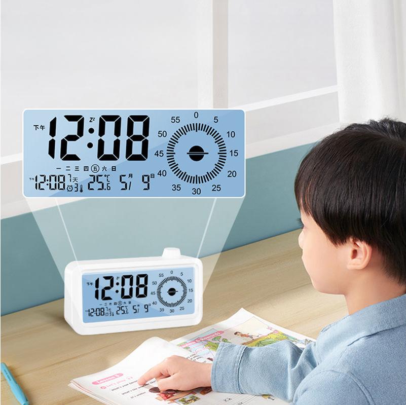 Visual Timer Simple Alarm Clock Three Sets of Alarm Clocks, Luminous Dual Display Countdown Timer Children's Alarm Clock 2318