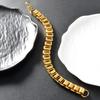 European and American 18K Gold-plated Cylindrical Tank Chain, Mirror Polished Chain Body Business Light Luxury Retro Bracelet 2026