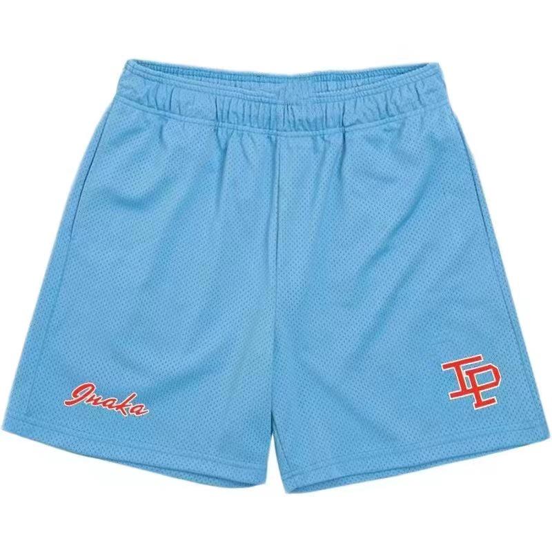 American Trendy Mesh Sports Shorts: Unisex Knee-Length for Running, Training, Basketball