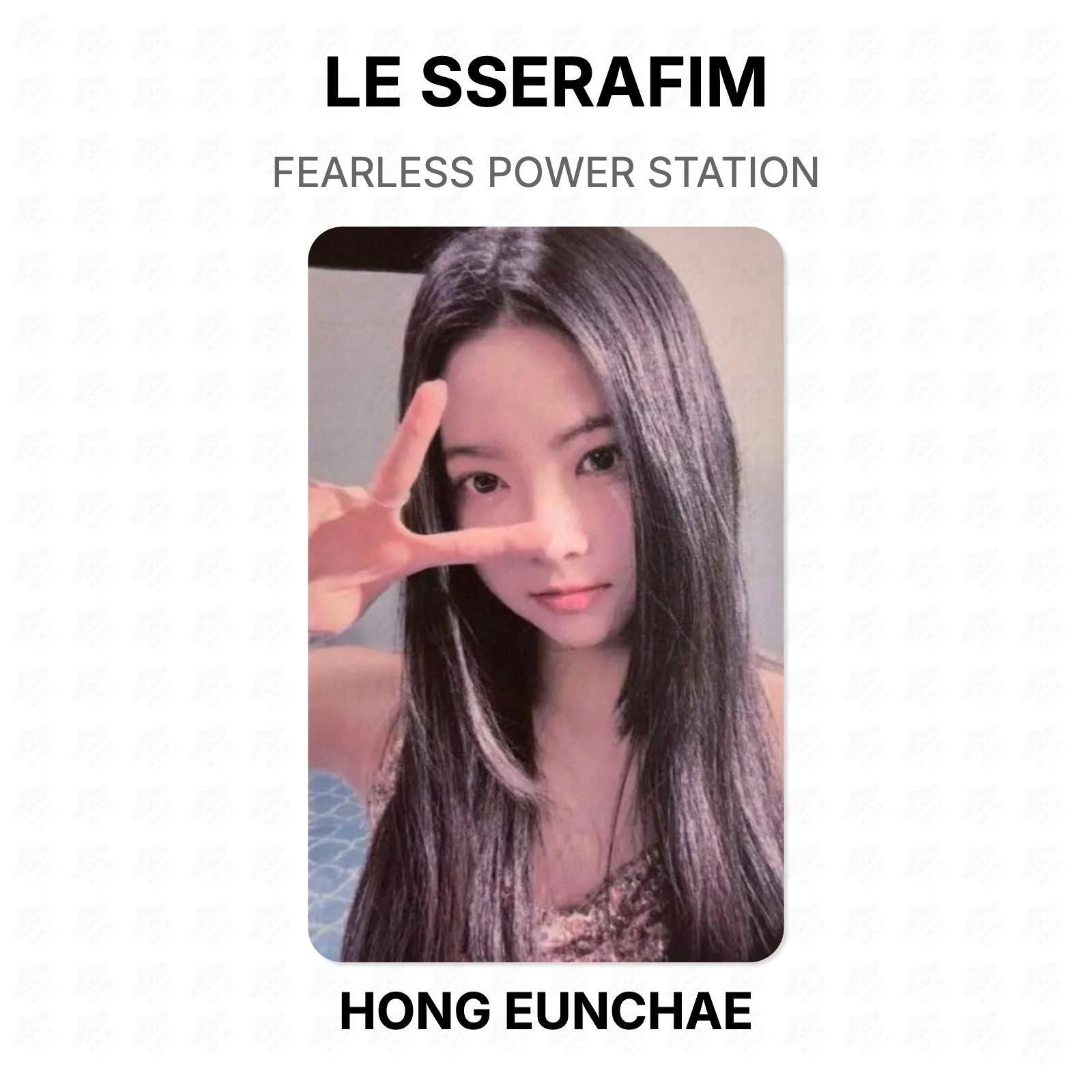 LE SSERAFIM FEARLESS POWER STATION Official Photocard HONG EUNCHAE