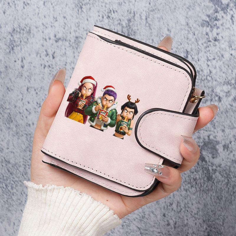 Portafoglio Kpop Devil Hunter Donna Portamonete Cacciatore Carino Porta Carte di Credito Portapassaporto Portafoglio in PU