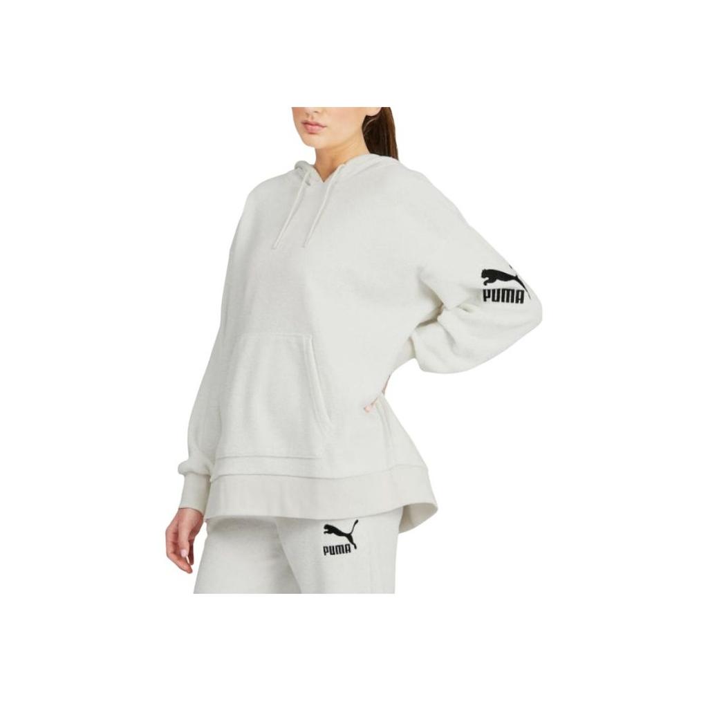Puma Classics Fleece-Lined Hoodie Women Hoodie White 531089-05
