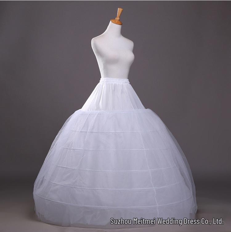 Six Steel Ring Layered Wedding Dress Petticoat - Extra Puffy Ball Gown Liner