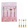 4Pcs/set Stainless Steel Kids Spoon Set Christmas Stirring Spoon Teaspoon Coffee Spoons Tea Scoops