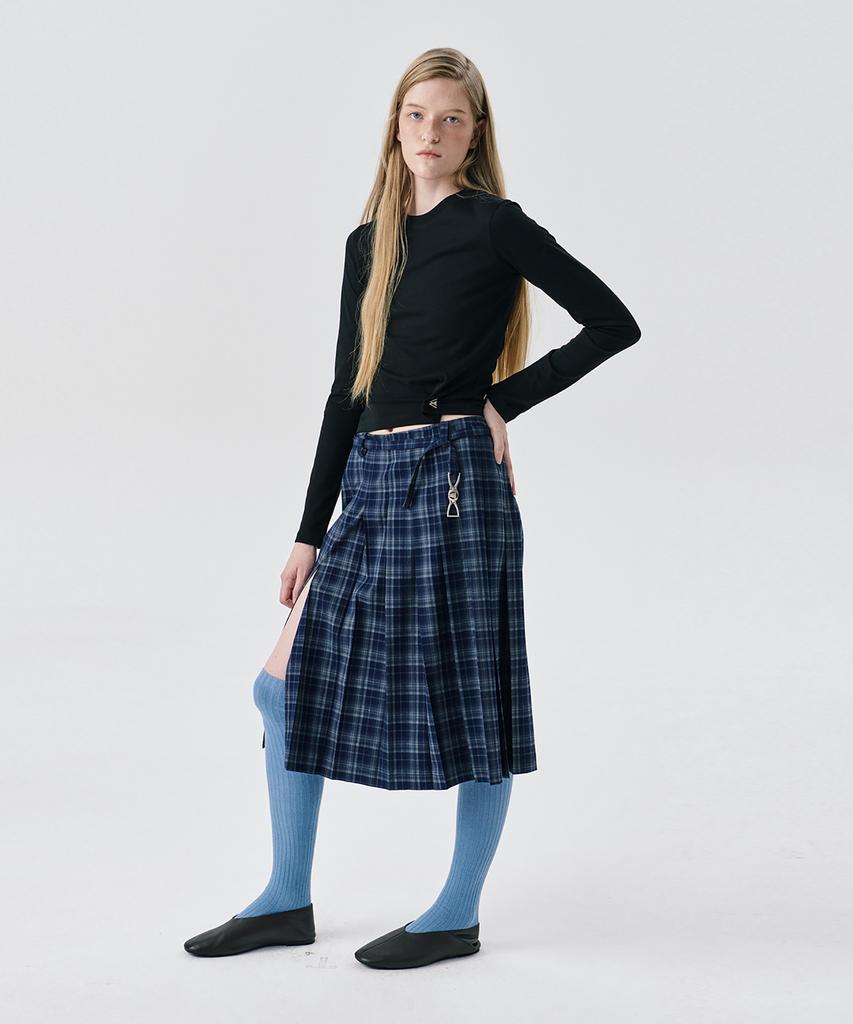 Bundercammer 25 Pleats Skirt_Navy