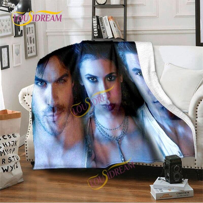 The Vampire Diaries-Decke, 3D-Druck, Flanelldecke, Bürodecke für Mittagspause, Sofabettdecke, Steppdecke, Picknickdecke