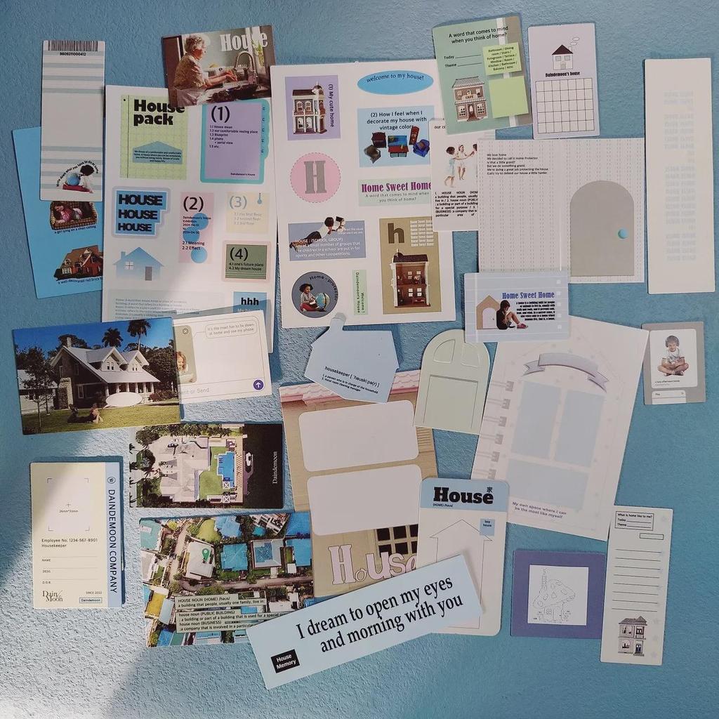 Korean Pink Retro Nordic Style Card Sticker Pack for Handbook Decoration