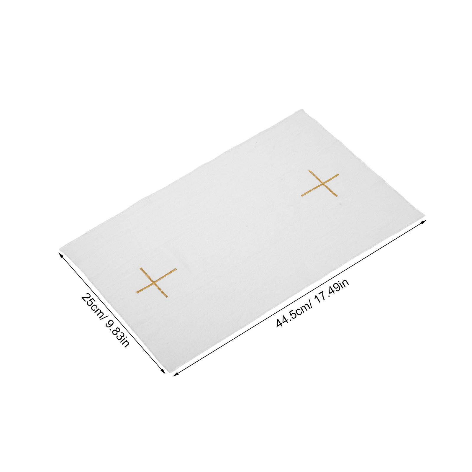 White Embroidered Linen Church Ceremony Cloth Altar Corporal Purificator Communion Sacramental Mass Liturgy Rituals белый