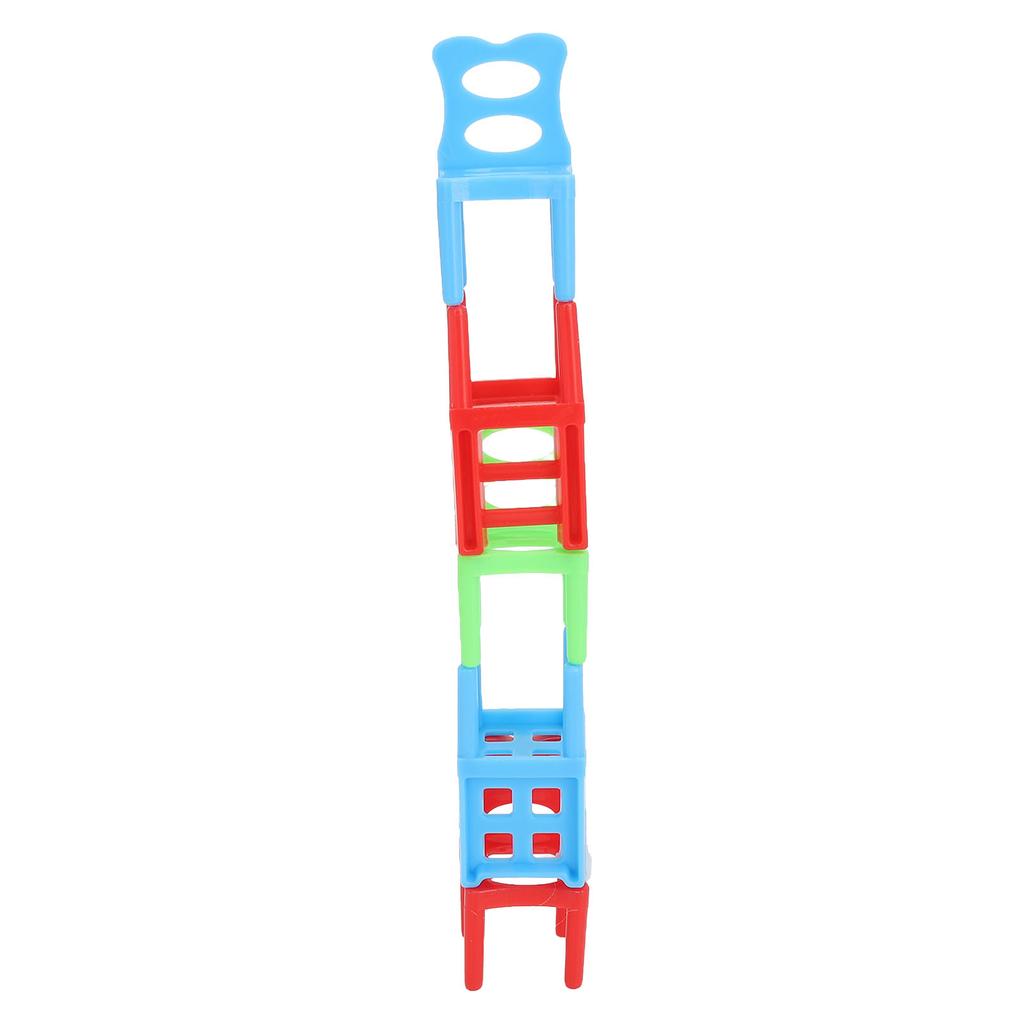 18 Plastic Chairs 4 Glass Cups Set Tumbling Drinking Game for Party Travel Promotions