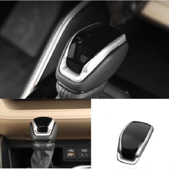 For Toyota Highlander - Black&Silver Interior Gear Shift Knob Cover Trim