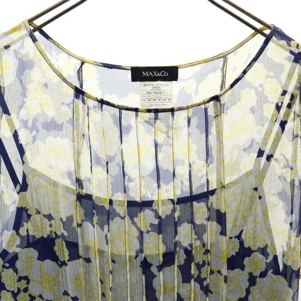 MAX&CO silk Overall handle Short sleeve Sheer mini dress Women Used