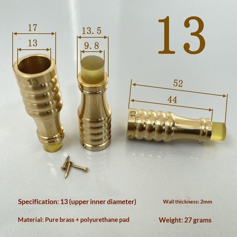 10Mm-34Mm Brass Rubber Household Accessory High Quality Durable Practical Cane Crutch Tip With Anti-Skid Pad For Hiking Pole