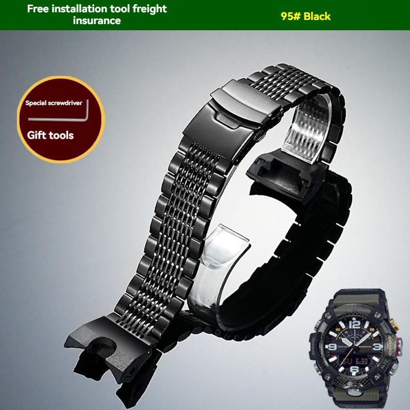 

для Casio третьего поколения Little Mud King 5594 GG-B100 серии модифицированный стальной ремешок из нержавеющей стали металлический ремешок для часов GG-B100mm