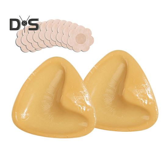 

Двусторонние липкие вкладыши для бюстгальтера, многоразовые самоклеящиеся вкладыши для бюстгальтера Push Up, невидимые вставки для бюстгальтера для купальника бикини, спортивный бюстгальтер без бретелек S хаки