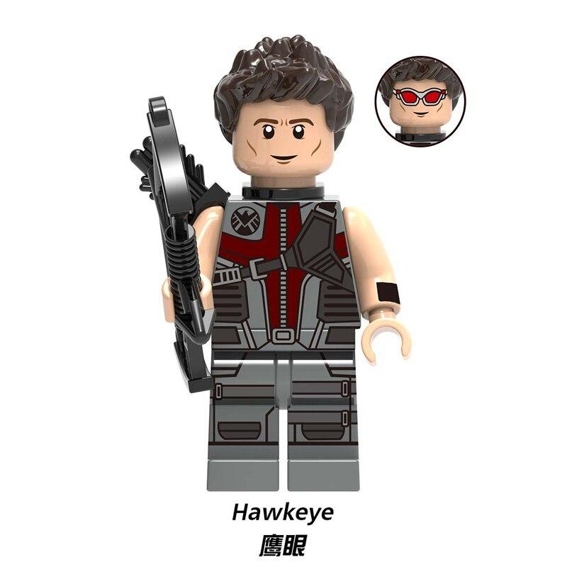 Капитан Америка Lego Minfigure Железный человек Читаури Локи Черная вдова Тор Соколиный глаз Мстители 4 Строительство XH1276