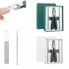 Wide-Jaw Opening Anti-Splash Slanted Nail Clipper Ingrown Nail Clippers Portable Toenail Fingernail Trimmer Set Manicure Tools