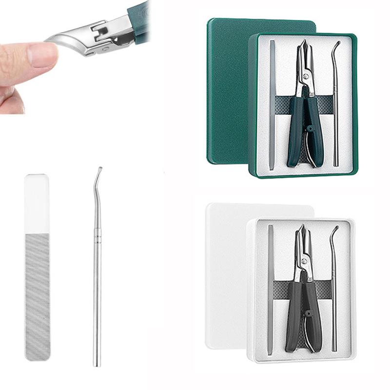Wide-Jaw Opening Anti-Splash Slanted Nail Clipper Ingrown Nail Clippers Portable Toenail Fingernail Trimmer Set Manicure Tools