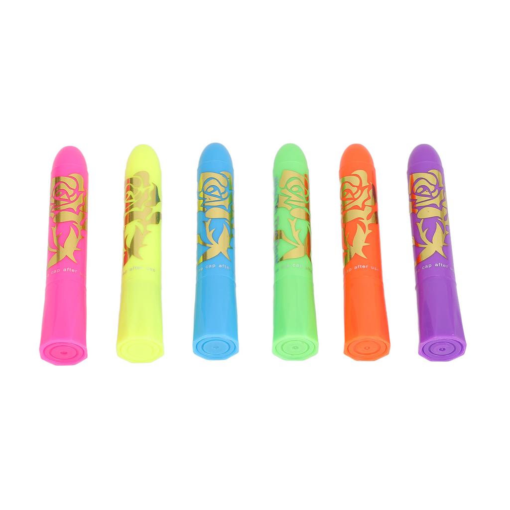 6 Colors Face Makeup Crayons Strong Adhesion Washable 30g Face Paint Crayons for Christmas Halloween Parties Cosplay