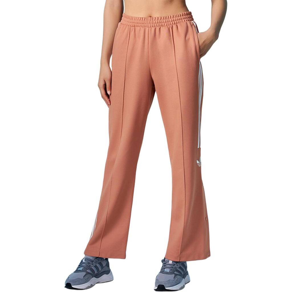 Adidas Originals Side Stripe Straight Leg Casual Knit Sports Pants Women Pants Rocky-Brown JI7540