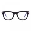 Tom Ford Eyeglasses Square Full Rim  Light Brown Frame And Clear Blue Light Block Lens Ft5886 B047 Black