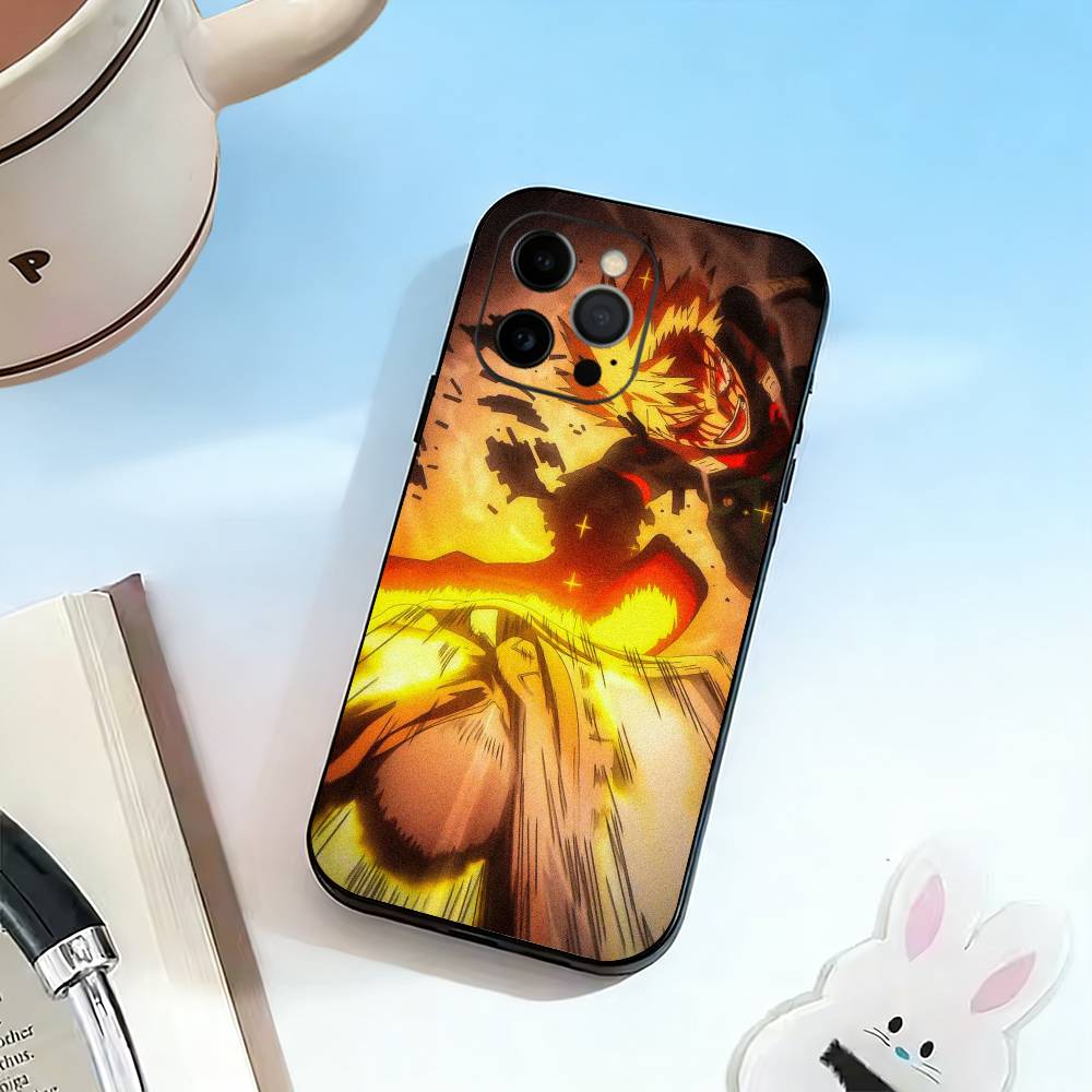 Katsuki Bakugo H-Hero Academia Phone Case Silicone Soft For IPhone 17 16 15 14 13 12 11 X XR Plus Pro Max Plus