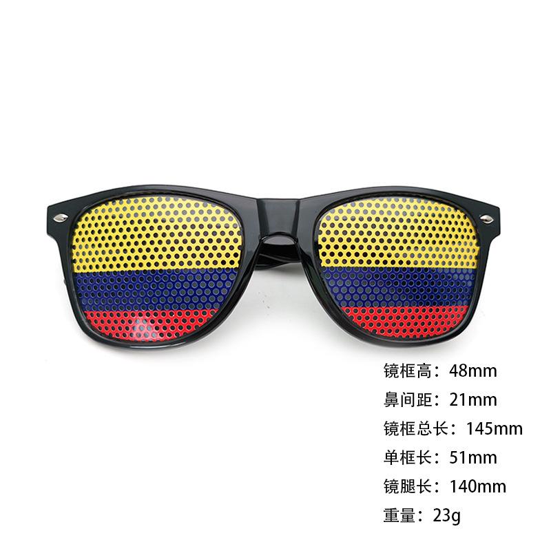 World Cup sunglasses football flag pinhole sticker 2140 printed logo independence day printed rice nail sunglasses