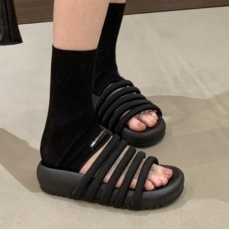 Fashion Platform Women Slippers Designer Flats Shoes Casual Slingback Sandals Summer Fashion Flip Flops 2025 New Beach Zapatillas Mujer