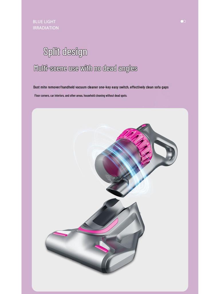 Wireless Handheld Vacuum - 4-in-1 Multifunctional Mite Removal with Charging