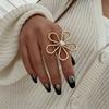 Gold Color Pearl Ring Exaggerated Flower Ring Vintage Starfish Ring  Beach