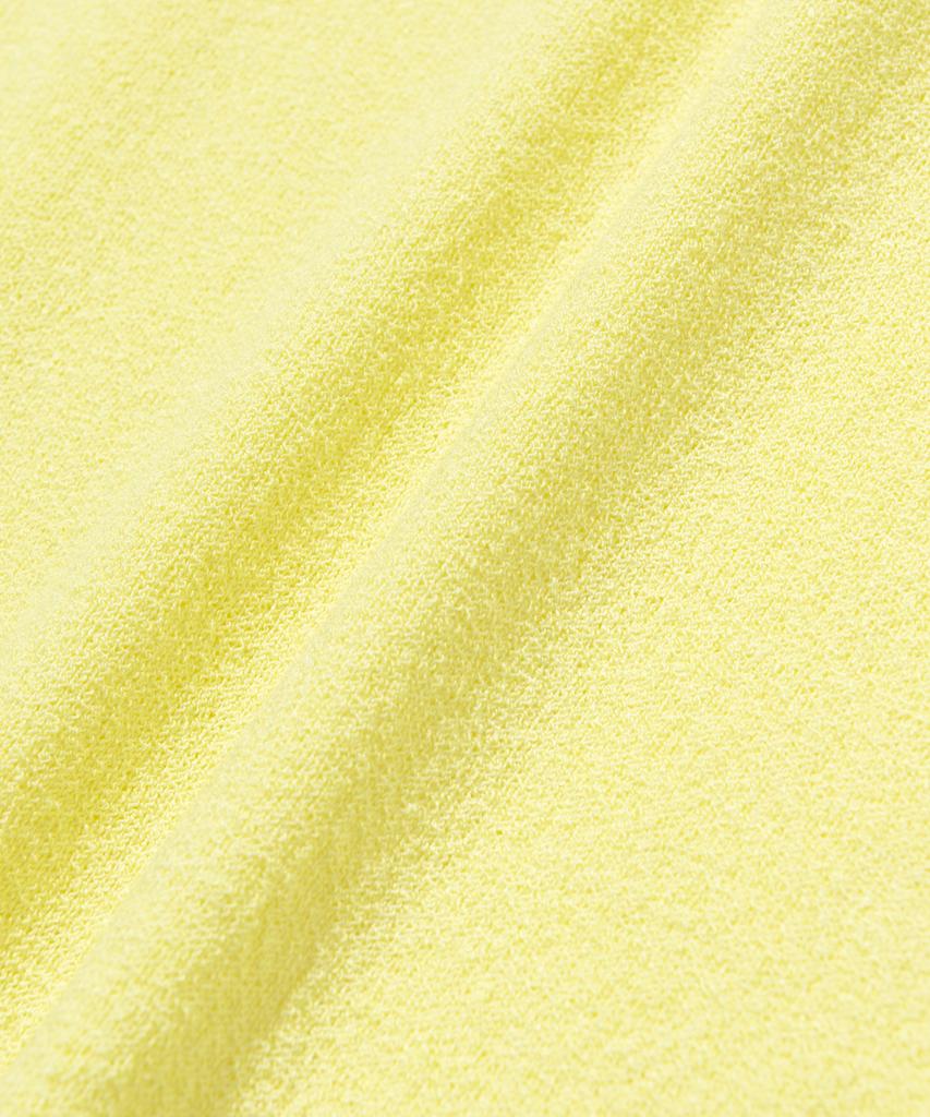 KNITTED Cool Summer Essential Round Short Sleeve Knit Tee Lemon