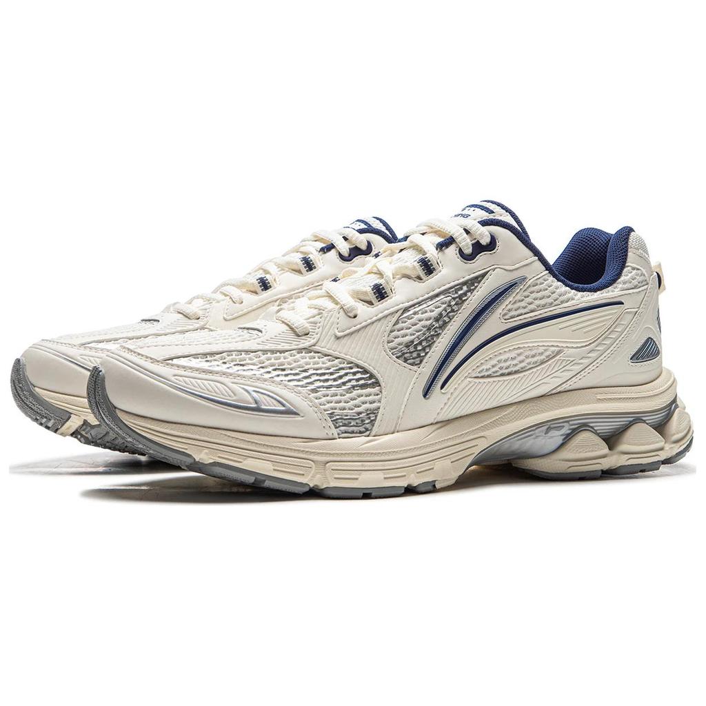 Li Ning Fuyiao 2.0 Comfortable Retro Synthetic Leather Non-Slip Wear-Resistant Breathable Low-Top Casual Running Shoes Men Sneaker ARXU001-9