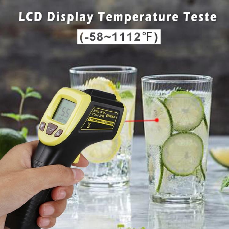Non-Contact Pyrometer 600℃ /1112℉ IR High Temperature Gun with LCD Display GM320