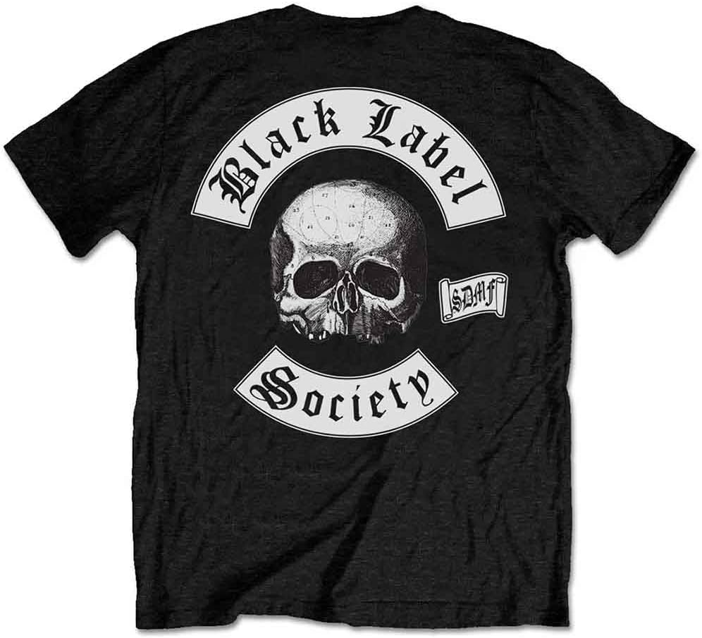 Men s Black Label Society Worldwide (Back Print) Slim Fit T-Shirt Black S