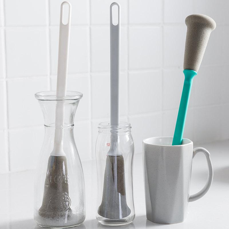 Long Handle Sponge Brush Bottle Cleaning Brush Baby Bottle Brush Beers Jugs Cleaner Kitchen Cleaning Supplies Kitchen Tools