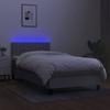 Maison Exclusive - Sommier à lattes de lit avec matelas et LED Gris clair 80x200cm