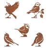 Set Of 5 Metal Bird Silhouettes Garden Stakes Iron Outdoor Decoration for Spring Tree Enhancements Bird Sculpture