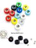 Multi-Color Finger Skateboard Bracket with Bearing Wheels & Silver Nickel-Plated Accessories
