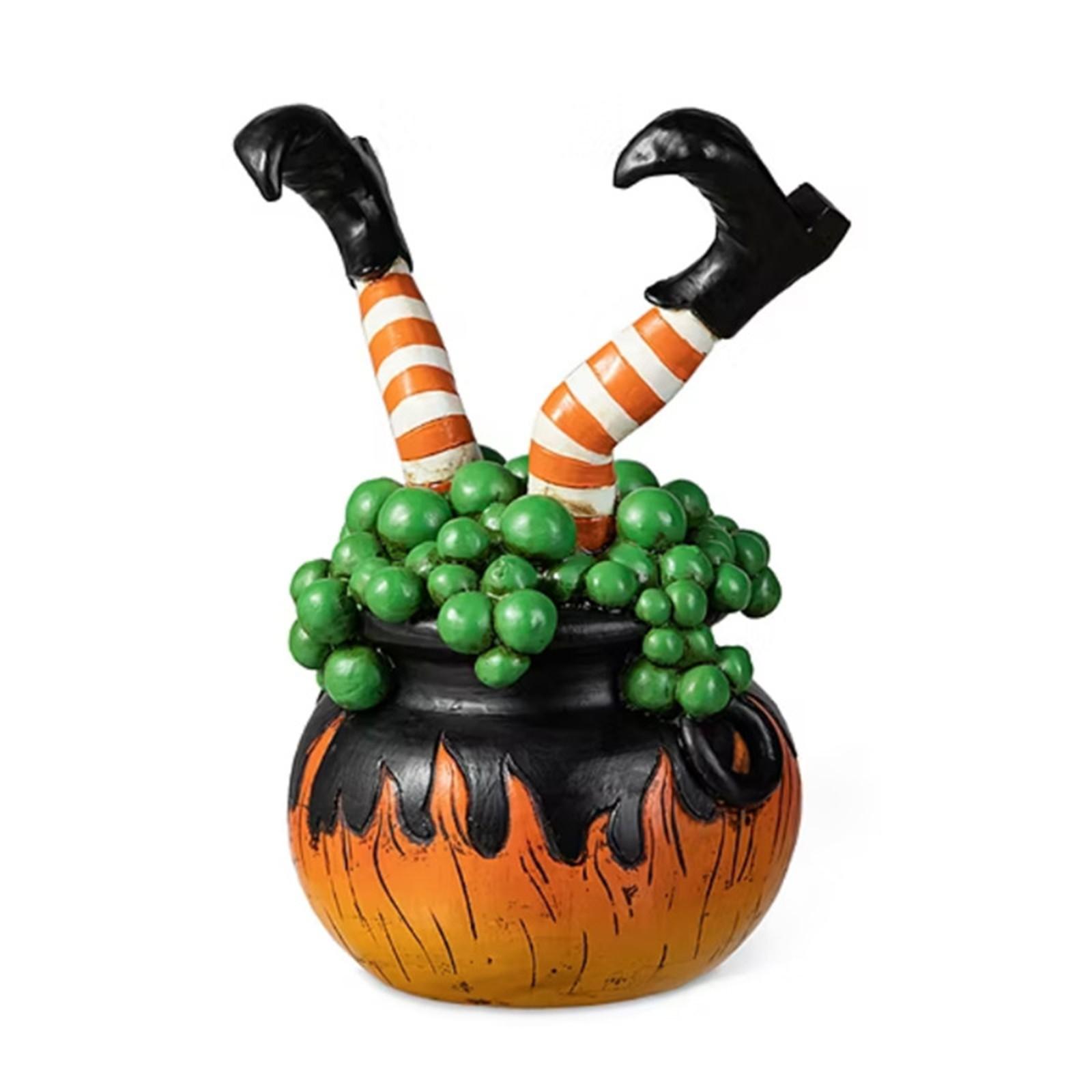 

Ведьма и тигель Хэллоуин вечеринка настольное украшение сувениры подарок смола подарок на день рождения One Size