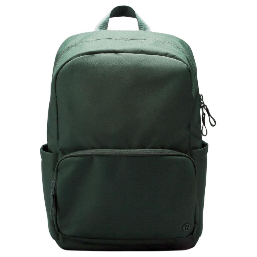 Lululemon Everywhere 22L Logo Zip Closure Recycled Polyester Canvas Backpack Unisex Backpack Traditional-Green LU9BRWS-065071 Legacy Green-Same Color Logo